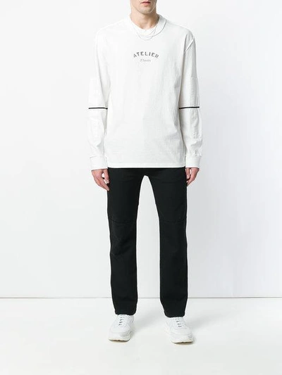 Shop Maison Margiela Atelier Printed Top In White