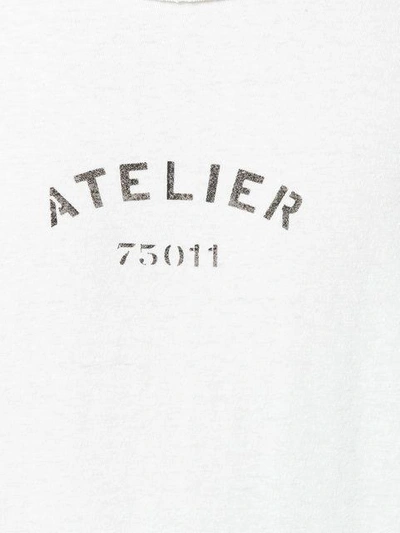 Shop Maison Margiela Atelier Printed Top In White