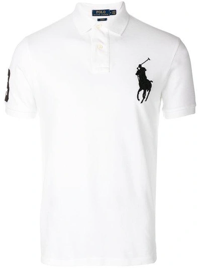 Polo Ralph Lauren Embroidered Big Pony Polo Shirt In White | ModeSens