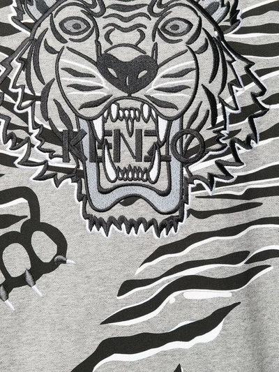 Shop Kenzo Geo Tiger Sweatshiirt - Grey