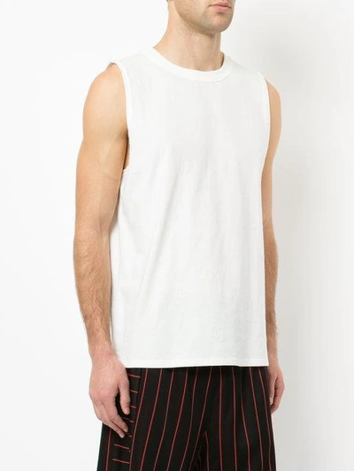 Shop Alexander Wang Round Neck Tank Top In White