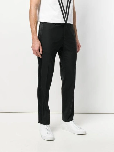 Shop Les Hommes Skinny Trousers In Black