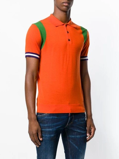 Shop Dsquared2 Contrast Trim Polo Knit