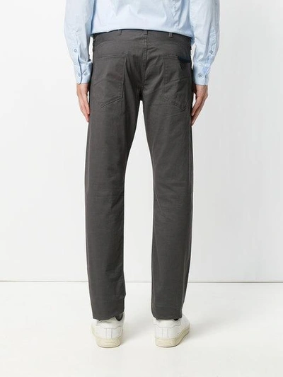 Shop Armani Jeans Straight-leg Chinos In Grey