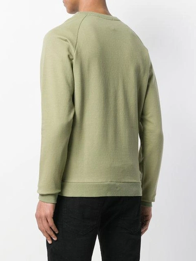 Shop Pierre Balmain Logo Print Sweatshirt - Green