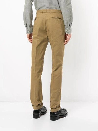 Shop Kent & Curwen Straight Leg Chinos In Brown