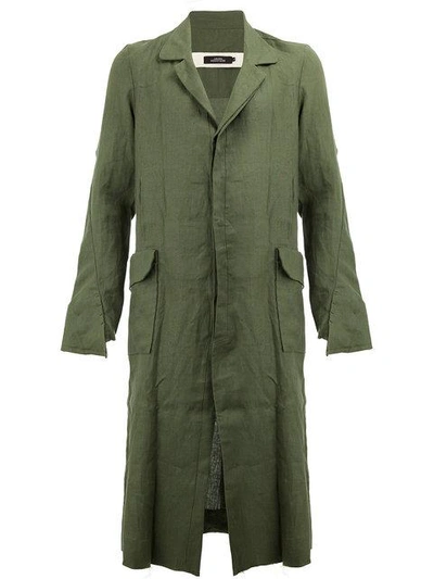 Shop A New Cross Creased Single-breasted Coat - Green