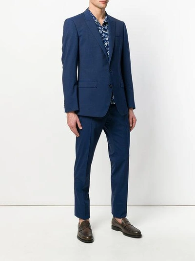 Shop Dolce & Gabbana Two Piece Formal Suit In Blue