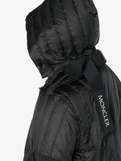 Shop Moncler X Craig Green Quilted Logo Feather Down Jacket - Black
