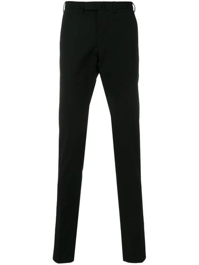 Shop Biagio Santaniello Slim Fit Trousers In Black