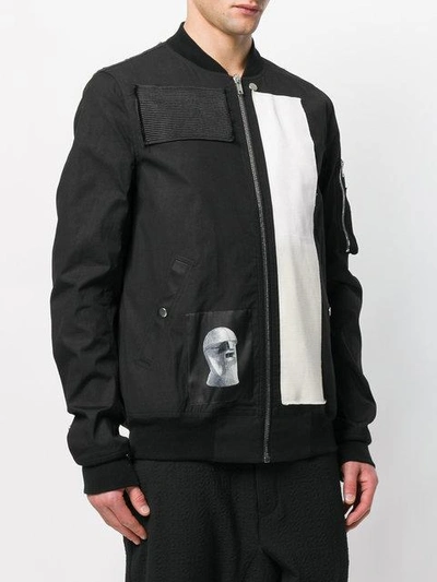 Shop Rick Owens Drkshdw Printed Bomber Jacket In Black