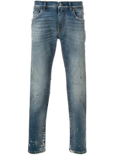 Shop Dolce & Gabbana Tapered Jeans In Blue