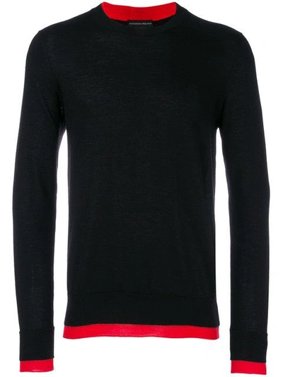 Shop Alexander Mcqueen Contrasting Hem Detail Sweater
