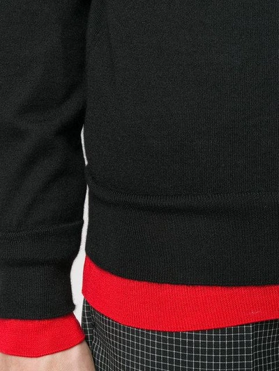 Shop Alexander Mcqueen Contrasting Hem Detail Sweater