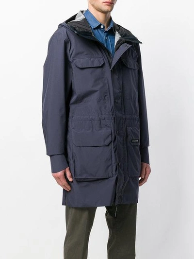 Shop Canada Goose Hooded Shell Jacket In Blue