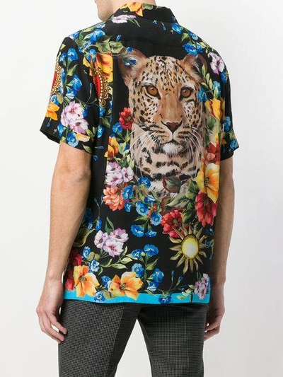 Shop Dolce & Gabbana Leopard And Floral Print Shirt