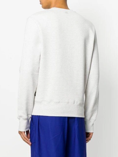 Shop Ami Alexandre Mattiussi From Paris With Love Sweatshirt In 055 Heather Grey