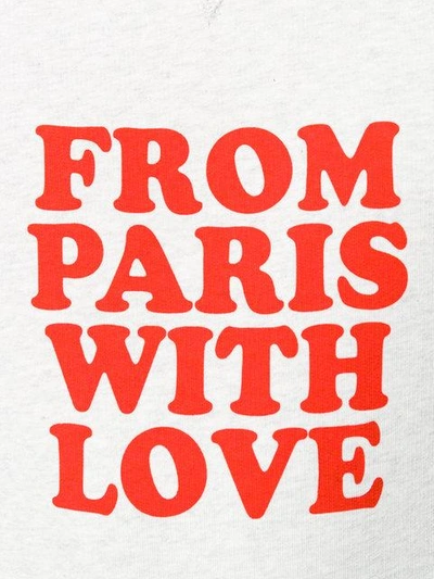 Shop Ami Alexandre Mattiussi From Paris With Love Sweatshirt In 055 Heather Grey