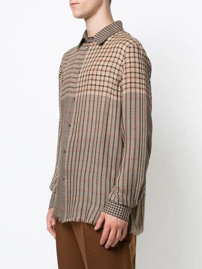 Shop Federico Curradi Check Shirt - Brown