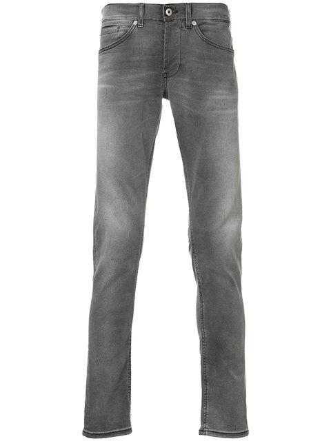 Dondup Faded Slim-fit Jeans - Grey | ModeSens