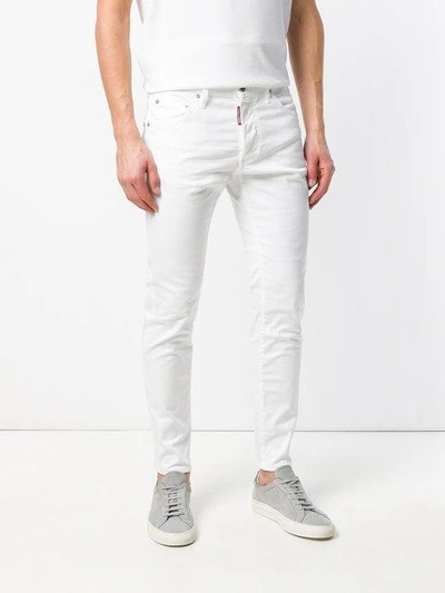 Shop Dsquared2 Skinny Dan Jeans - White