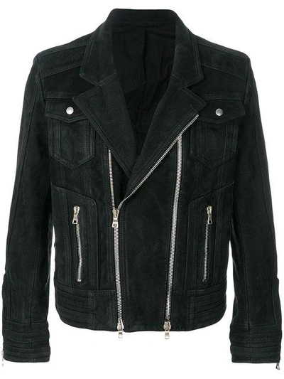 Shop Balmain Biker Jacket In Black