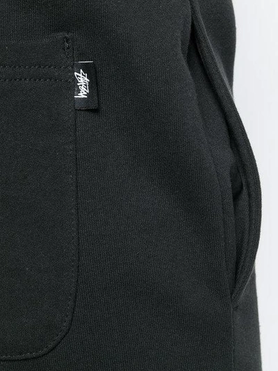 Shop Stussy Embroidered Logo Joggers In Black