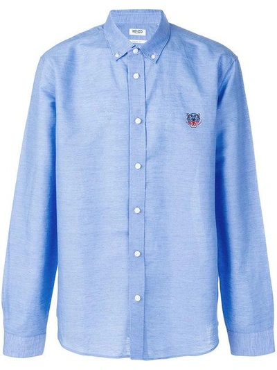 Shop Kenzo Tiger Crest Shirt - Blue