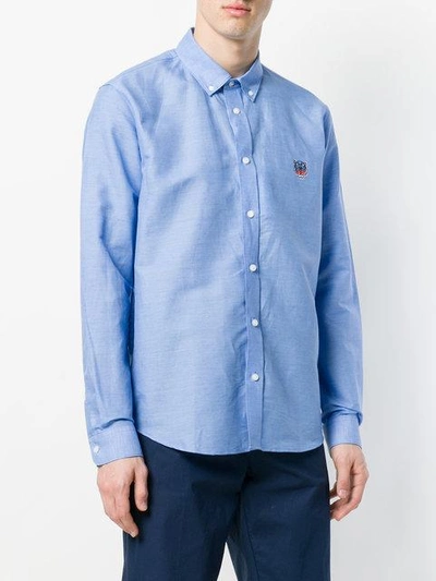 Shop Kenzo Tiger Crest Shirt - Blue