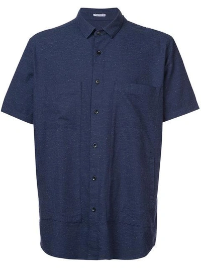 Shop Homecore Chest Pocket Michel Shirt In Blue