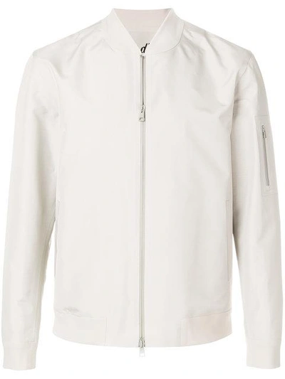 Shop Al Duca D'aosta Zipped Bomber Jacket In White