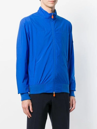 Shop Save The Duck Zip-up Bomber Jacket - Blue