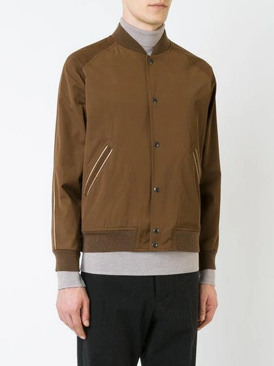 Shop Kent & Curwen Bomber Jacket In Brown