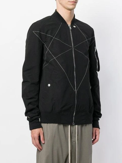 Shop Rick Owens Drkshdw Zipped Jacket - Black