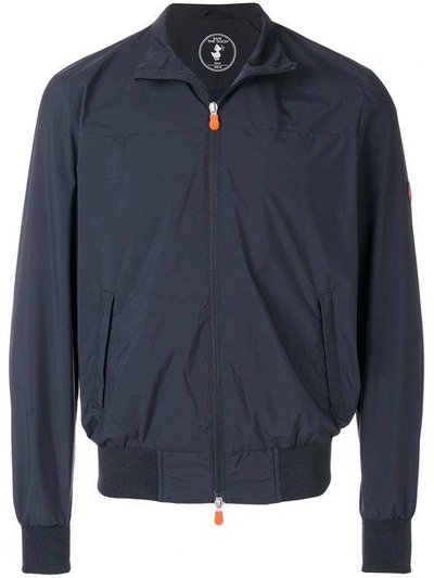 Shop Save The Duck Zip Up Jacket - Blue