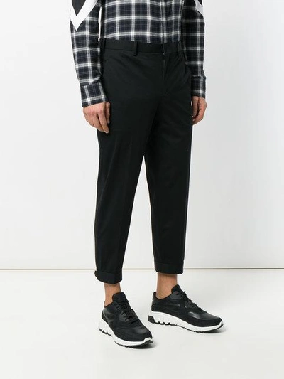 Shop Neil Barrett Tailored Trousers - Black