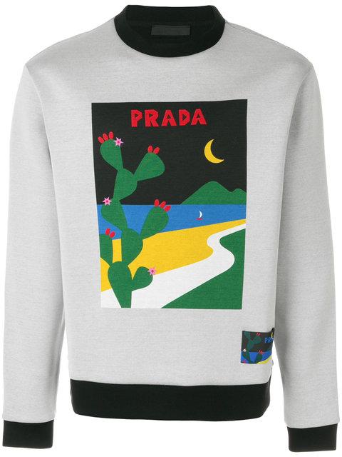 Prada Cactus Print Sweatshirt | ModeSens