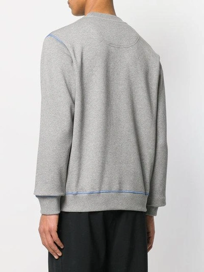 Shop Kenzo Embroidered Tiger Sweatshirt In Grey