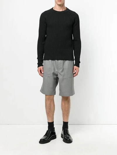 Shop Ami Alexandre Mattiussi Ribbed Raglan Sleeves Sweater