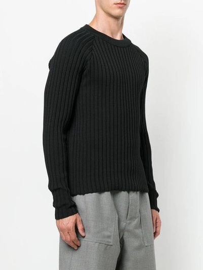 Shop Ami Alexandre Mattiussi Ribbed Raglan Sleeves Sweater