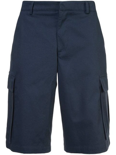 Shop Martine Rose Cargo Shorts In Blue