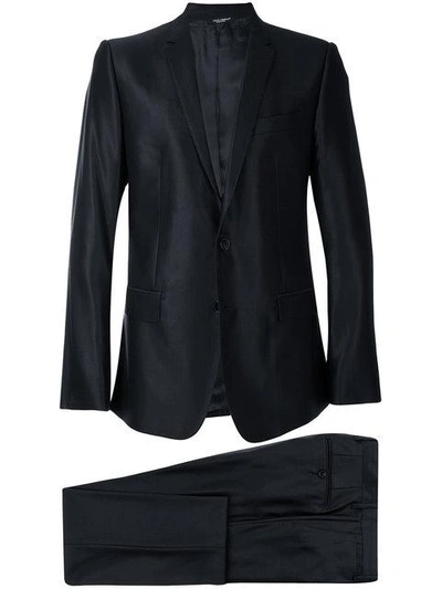 Shop Dolce & Gabbana Martini-fit Two Piece Suit In Grey