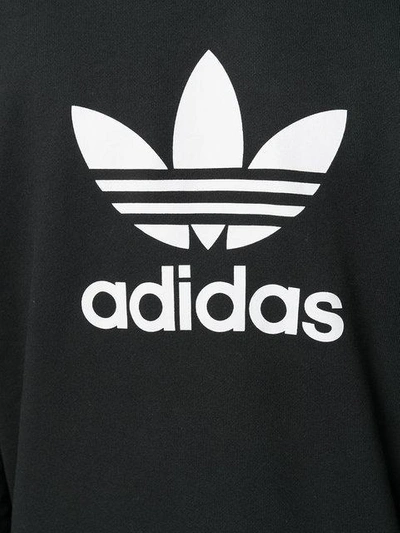 Shop Adidas Originals Trefoil Hoodie In Black