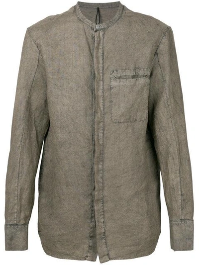 Masnada Crease Effect Shirt In Grey