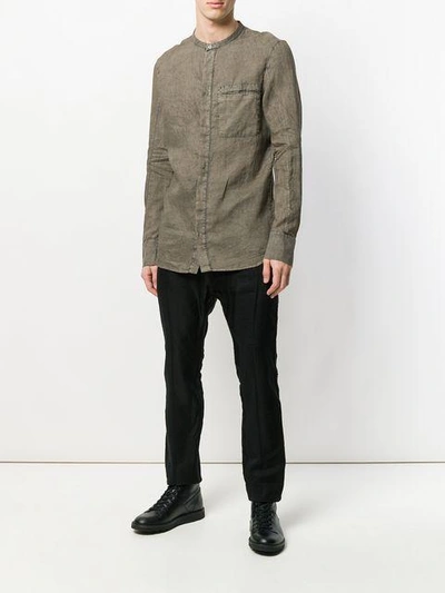 Masnada Crease Effect Shirt In Grey