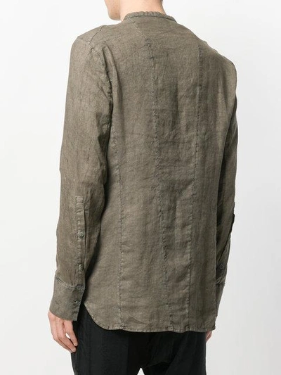 Masnada Crease Effect Shirt In Grey