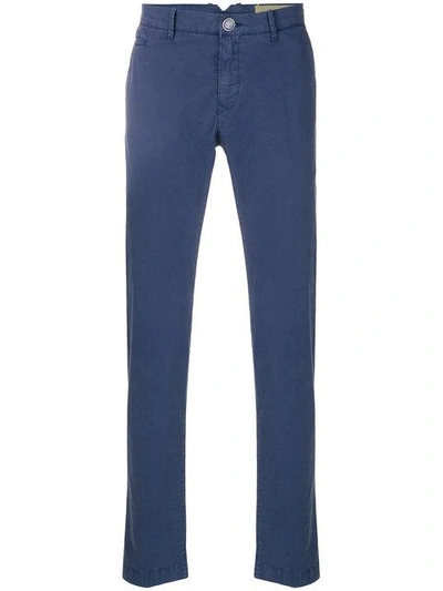 Shop Jacob Cohen Academy Slim-fit Trousers - Blue