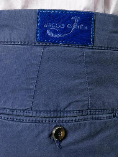 Shop Jacob Cohen Academy Slim-fit Trousers - Blue