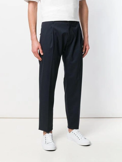 Shop Chalayan Straight Leg Trousers In Blue