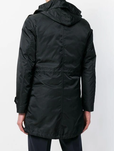 Shop Sealup Zipped Parka Coat In Black